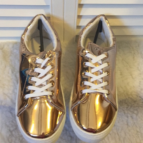 Shoes - Metallic gold sneakers